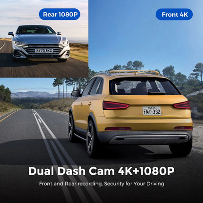 Norvik V22 4K Dual Dash Cam — Complete Kit