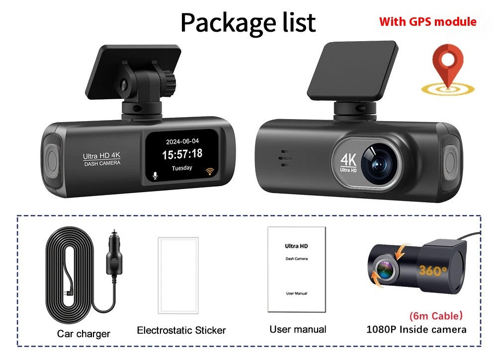 Norvik V22 4K Dual Dash Cam — Complete Kit